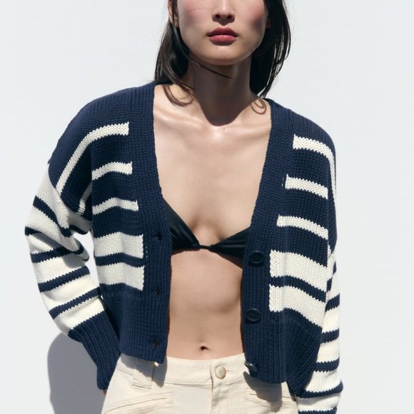Zuna Stripe Sleeveless Cardigan *XS-L* main image 0